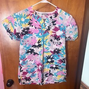 Small floral Scrub Top